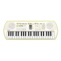Casio Mini Portable Keyboard -  SA- 80, 81 With Power Adaptor Casio LAD 6 Adaptor  (9.5 V) Casiotone Mini Keyboard SA80 SA81 with Piano tones, White Black (44 Keys)