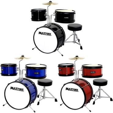 MAXTONE Junior Drum Set with Bass Drum, Snar Drum, Tom, Cymbal, Stool, Pedal, Drum Stick MX-60 16” Junior Drum Kit with Bass/Snare/Toms/Floor Drum, Hi-Hat, Cymbal, Pedal, Seat, Drumsticks MAXTONE Junior Drum Set with Bass Drum, Snar Drum, Tom, Cymbal, Stool, Pedal, Drum Stick MX-60 16” Junior Drum Kit with Bass/Snare/Toms/Floor Drum, Hi-Hat, Cymbal, Pedal, Seat, Drumsticks