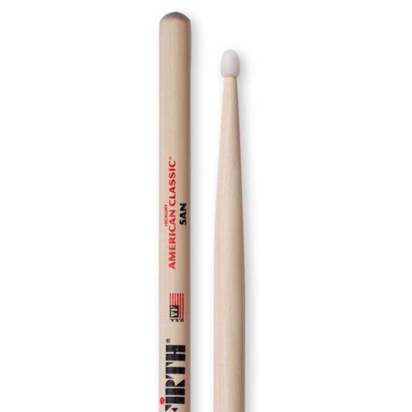 Vic Firth American Classic Hickory 5AN Drumsticks- Nylon Tip Vicfirth Drum Stick Drum Stick Percussion Accessories