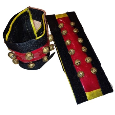 Pair Of Salangai In 2 Line 24 Bells Brass Ghungroo Double String With Cushion Pads Pair Of Salangai In 2 Line 24 Bells Brass Ghungroo Double String With Cushion Pads