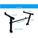 Universal Second Tier Stand for Electronic Piano Keyboard Stand Rack Holder Adjustable Height and Width Music Instrument Accessories Keyboard stand double keyboard stand dual stand