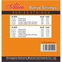Banjo Strings 4 String set, Alice AJ04 Banjo String 09-30 Well Balanced Tone with Silver-Plated Copper Alloy Wound Strings set