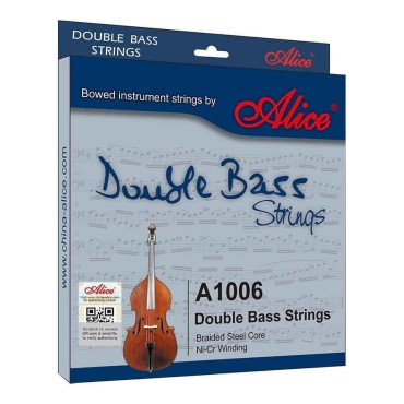 Alice A1006 Double Bass String Set - 4 Strings Braided Steel Core Violin Strings set Alice A1006 Double Bass String Set - 4 Strings Braided Steel Core Violin Strings set