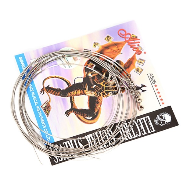 1 pc Alice Single Electric guitar Strings E1/B2/G3/D4/A5/E6 A506-SL Electric Guitar Strings E-1st & B-2nd Grd D4th A5th E6th Single Plated Steel String