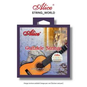 Alice Guitarlele Strings set ACU108 (026 - 041) guitarlele strings tali nylon full strings set guitar 6 tali nylon guitarlele string set alice nylon travel guitar strings Alice Guitarlele Strings set ACU108 (026 - 041) guitarlele strings tali nylon full strings set guitar 6 tali nylon guitarlele string set alice nylon travel guitar strings