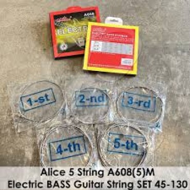 Alice A608(5) Medium Electric bass guitar 5-String set and 1st 2nd 3rd 4th 5th Nickel Alloy Electric BASS Guitar String SET (45-130) bass guitar string set 4 strings and separate strings Alice A608(5) Medium Electric bass guitar 5-String set and 1st 2nd 3rd 4th 5th Nickel Alloy Electric BASS Guitar String SET (45-130) bass guitar string set 4 strings and separate strings