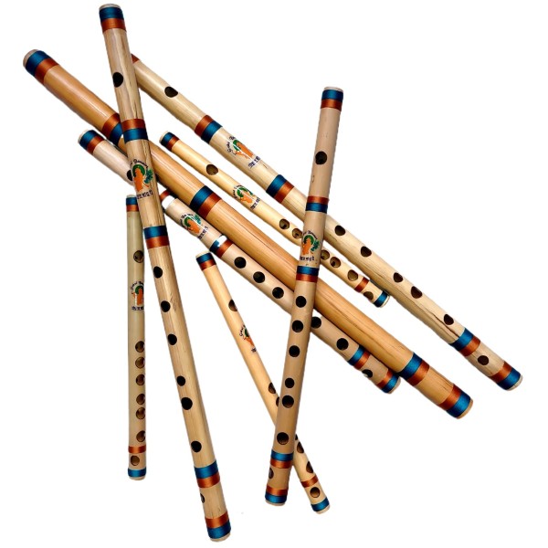 Indian Gokul Bansuri Handmade Wooden Bamboo Flute High Quality Fine Tuned G1/C1/GG/FF C-Small/ F-Middle/ C-middle/ Bb-Base Musical Instrument Bansuri  Bansuri Flute (Indian Flute) 7 Holes Flute