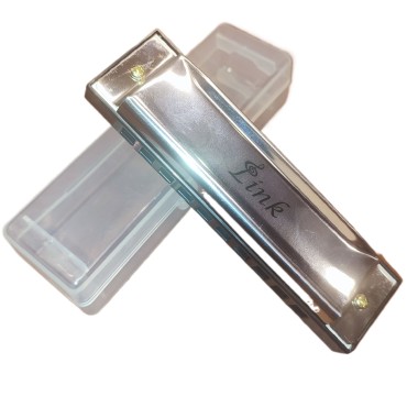 Link Harmonica 10 Holes Key of C Mouth Organ w/ Case Blues Harp Stainless Steel Mouth Organ Link Harmonica 10 Holes Key of C Mouth Organ w/ Case Blues Harp Stainless Steel Mouth Organ
