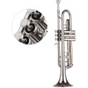Link Bb Trumpet with Hard Case, Mouthpiece, Strap, Gloves, Cloth Student Brass marching band instrument brass musical instrument