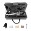 Link Bb Trumpet with Hard Case, Mouthpiece, Strap, Gloves, Cloth Student Brass marching band instrument brass musical instrument