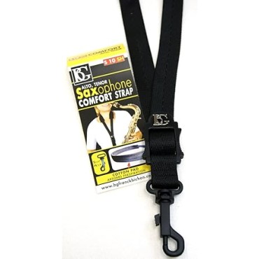 BG S10SH Alto/ Tenor Saxophone Comfort Strap with Snap Hook Unisex Black BG S10SH Alto/ Tenor Saxophone Comfort Strap with Snap Hook Unisex Black
