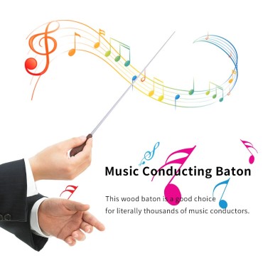 Music Conductor Baton, Wood Handle Orchestra Music Conducting Batons Music Conductor Baton, Wood Handle Orchestra Music Conducting Batons