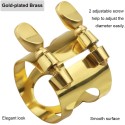 Alto Saxophone Ligature Clarinet Ligature double Screws Gold Alto Saxophone Ligature Fastener Mouthpiece Accessories