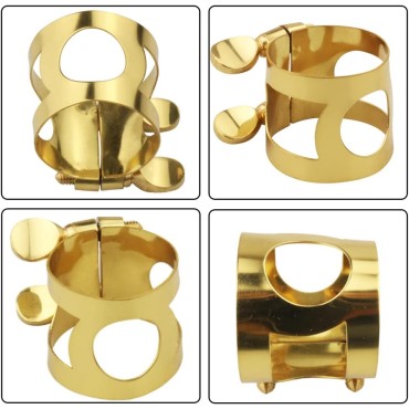 Alto Saxophone Ligature Clarinet Ligature double Screws Gold Alto Saxophone Ligature Fastener Mouthpiece Accessories Alto Saxophone Ligature Clarinet Ligature double Screws Gold Alto Saxophone Ligature Fastener Mouthpiece Accessories