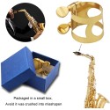 Alto Saxophone Ligature Clarinet Ligature double Screws Gold Alto Saxophone Ligature Fastener Mouthpiece Accessories
