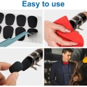 8 Pcs Saxophone Clarinet Mouthpiece Pads 0.8 mm Alto Saxophone Mouthpiece Pads Sticky Mouthpiece Patches For Saxophone And Clarinet alto tenor mouth piece pad set Saxophone Accessories Alto Tenor Sax Mouthpiece Pads Patch Black Teeth Cushions Tooth Guard 