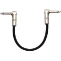 30cm Guitar Patch Cable, Right Angle Guitar Effect Pedal Cable Pedal Patch Cables Short Guitar Cable Pedal Cord Noise Suppression Metal Core 6.35mm 