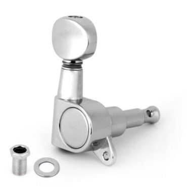 1 pc Guitar String Tuning Pegs Tuner Machine Heads Knobs Tuning Keys for Acoustic or Electric Guitar, Chrome(Type A)