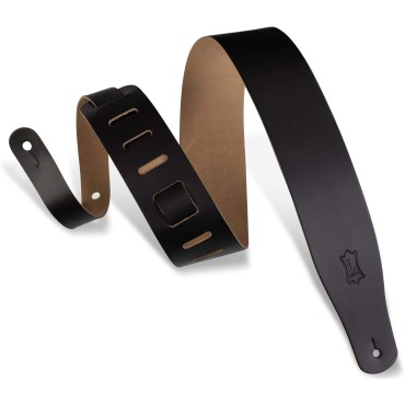Levy's Leathers 2 1/2" Leather Guitar Strap - Adjustable from 38" to 51"; Black, Brown Guitar Belt Levy's Leathers 2 1/2" Leather Guitar Strap - Adjustable from 38" to 51"; Black, Brown Guitar Belt
