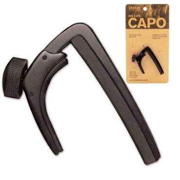 D'Addario PW-CP-07 Guitar Capo for Acoustic and Electric Guitar - NS Capo Lite - Adjustable Tension - Guitar Accessories - Works for 6 String Guitars D'Addario PW-CP-07 Guitar Capo for Acoustic and Electric Guitar - NS Capo Lite - Adjustable Tension - Guitar Accessories - Works for 6 String Guitars