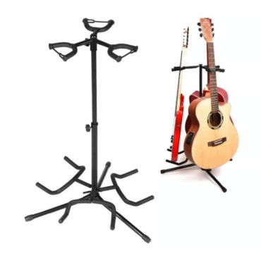 Triple Guitar Stand, 3 in 1 Stand for instrument Portable Universal Folding Floor Tripod Bracket for Acoustic Electric Guitar Bass, Strong Stability, 60cm -105cm Height Adjustable Triple Guitar Stand, 3 in 1 Stand for instrument Portable Universal Folding Floor Tripod Bracket for Acoustic Electric Guitar Bass, Strong Stability, 60cm -105cm Height Adjustable