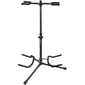 2 in 1 Double Guitar Stand With Heavy Duty Tubing - Guitar bass Accessories two way guitar stand  Portable Universal Folding Floor Tripod Bracket for Acoustic Electric Guitar Bass, Strong Stability