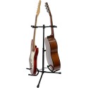 2 in 1 Double Guitar Stand With Heavy Duty Tubing - Guitar bass Accessories two way guitar stand  Portable Universal Folding Floor Tripod Bracket for Acoustic Electric Guitar Bass, Strong Stability