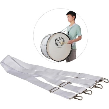 Adjustable Parade Marching Bass Drum Shoulder Strap X Shape 2 inch Sling Nylon Belt Metal Clip Musical Percussion Instrument Parts Accessories Adjustable Parade Marching Bass Drum Shoulder Strap X Shape 2 inch Sling Nylon Belt Metal Clip Musical Percussion Instrument Parts Accessories
